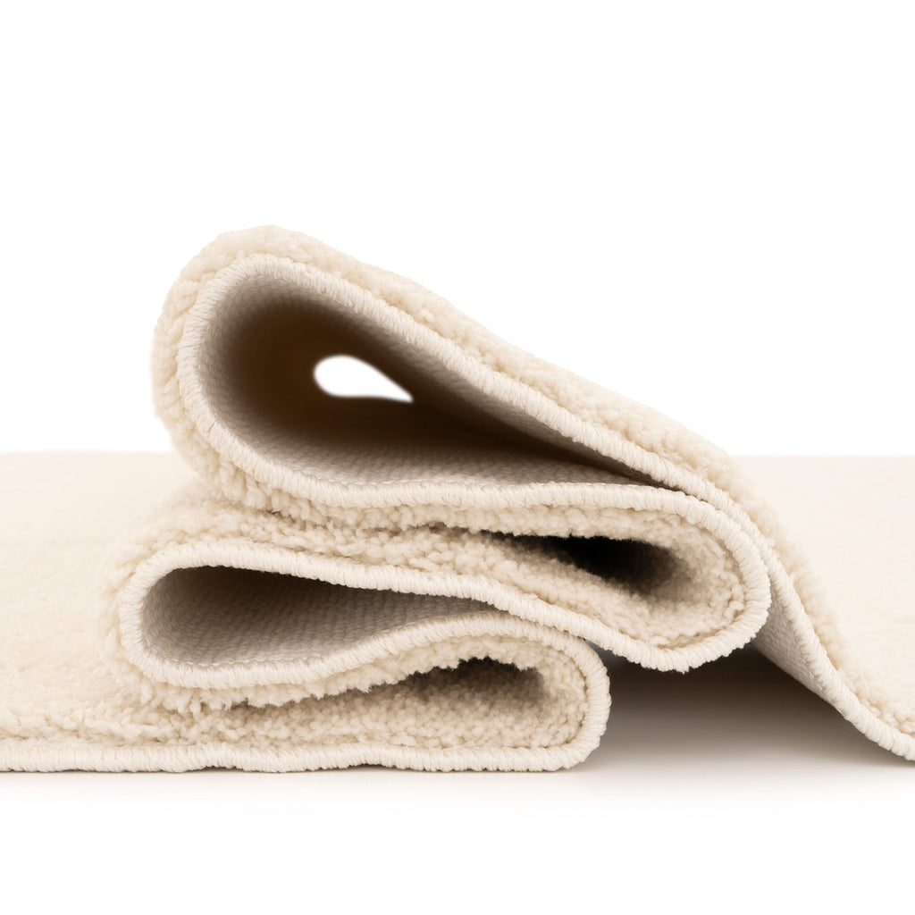 Soft Washable Light Cream Shaggy Rug