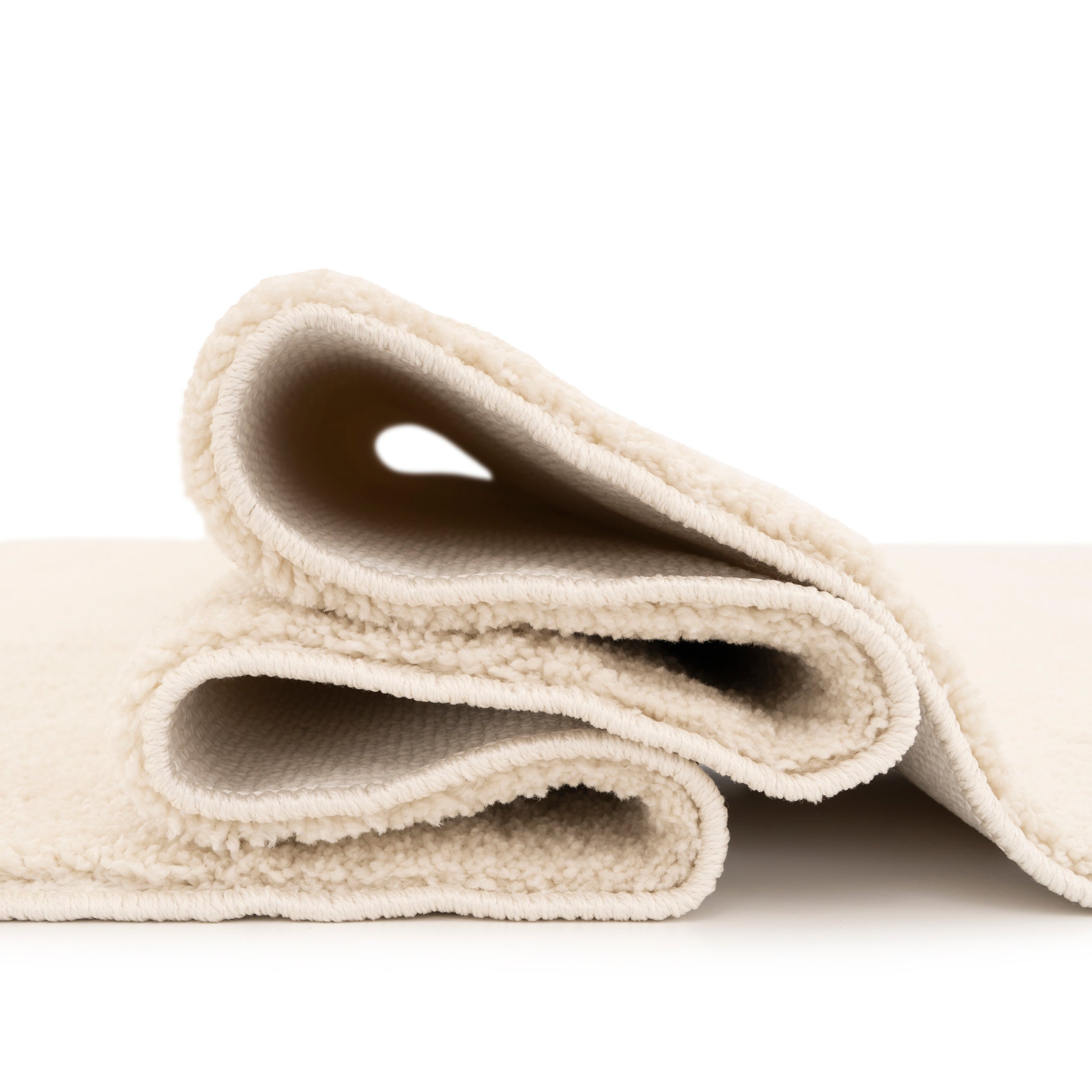 Soft Washable Light Cream Shaggy Rug