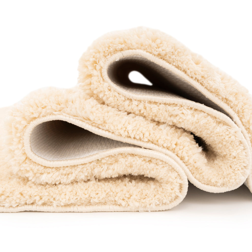 Premium Washable Shaggy Cream Rug