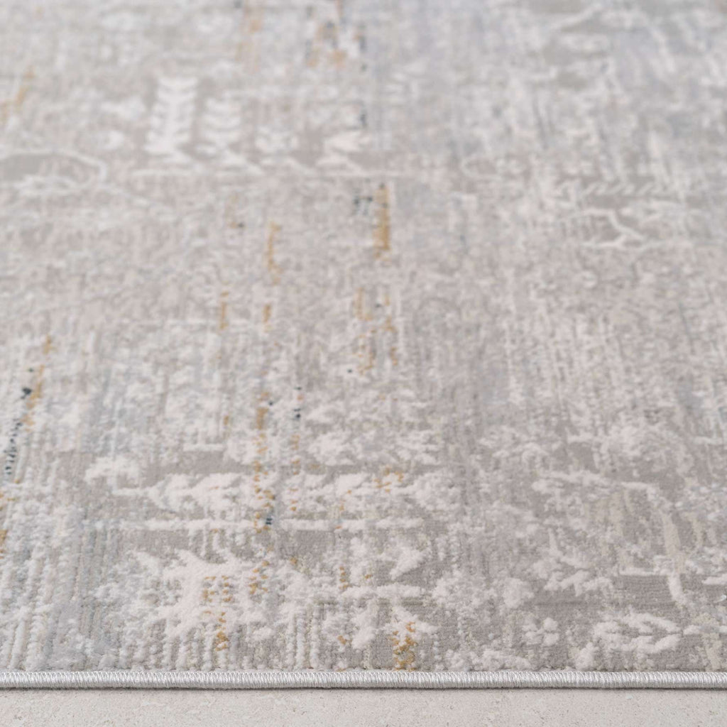 Distressed Mottled Grey Hallway Runner Rug