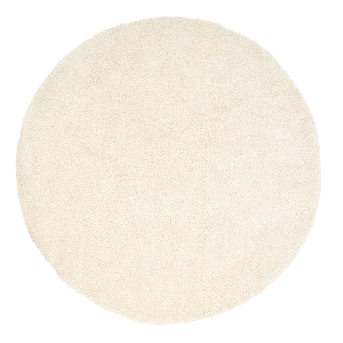 Premium Cream Shaggy Circle Rug - Lace