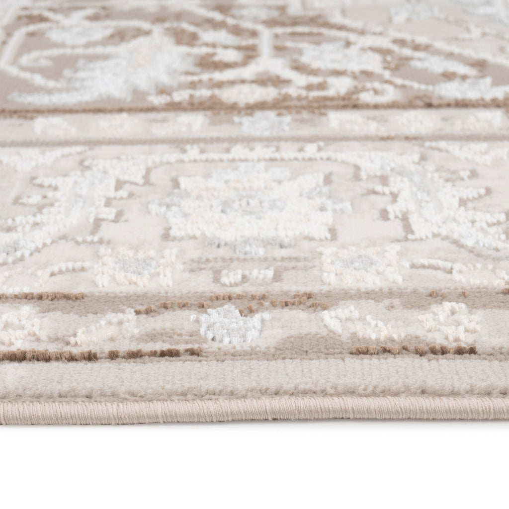 Cream Beige Medallion Rug - Artha