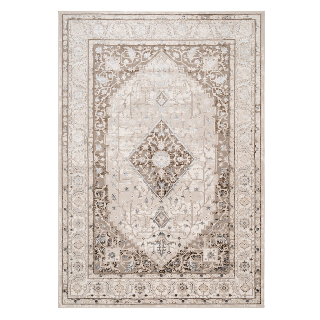 Cream Beige Medallion Rug - Artha