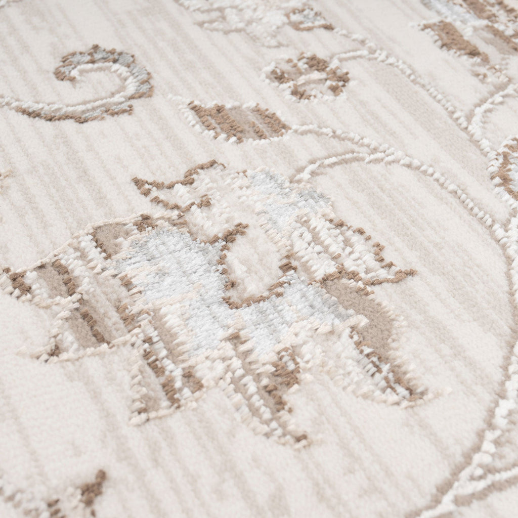 Elegant Floral Border Runner - Eshana