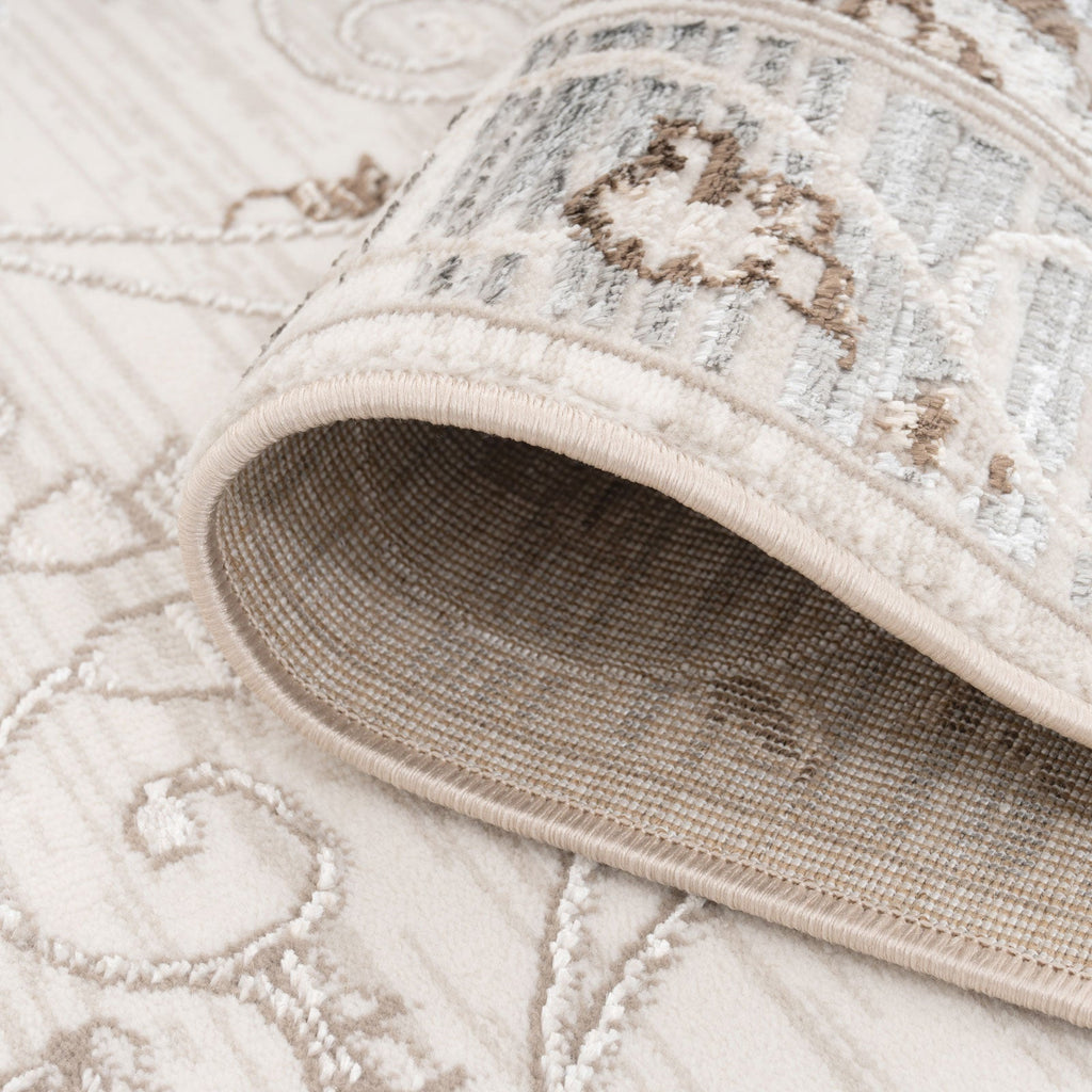 Elegant Floral Border Runner - Eshana