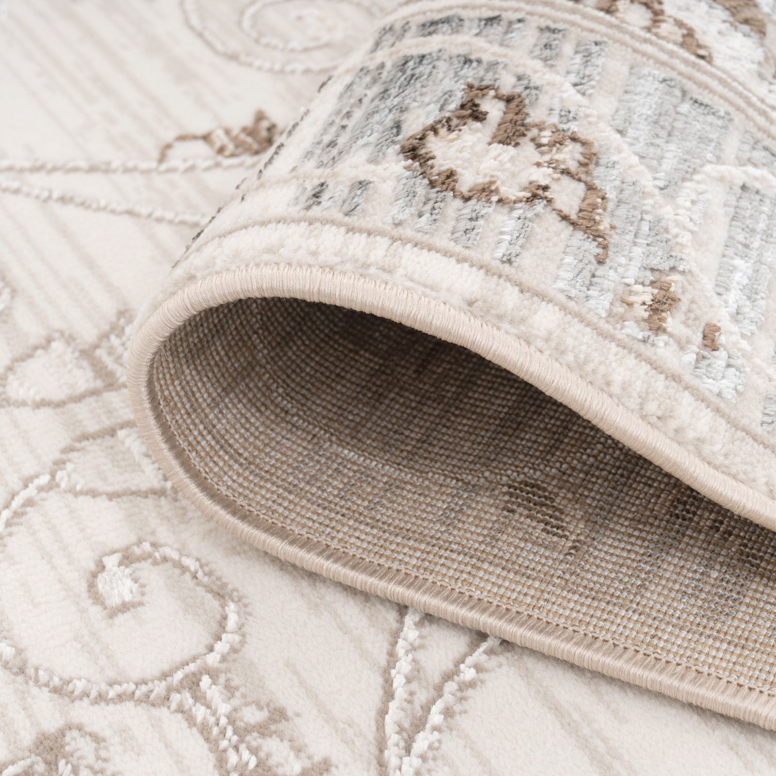 Elegant Floral Border Runner - Eshana