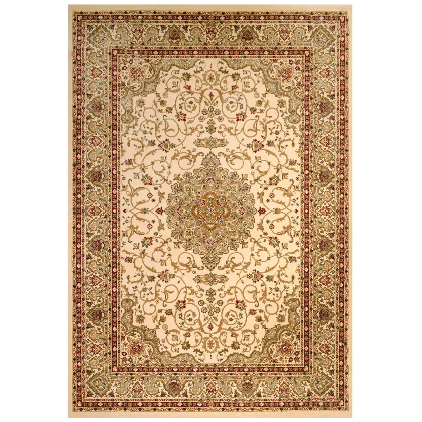 Traditional Cream Bordered Rug