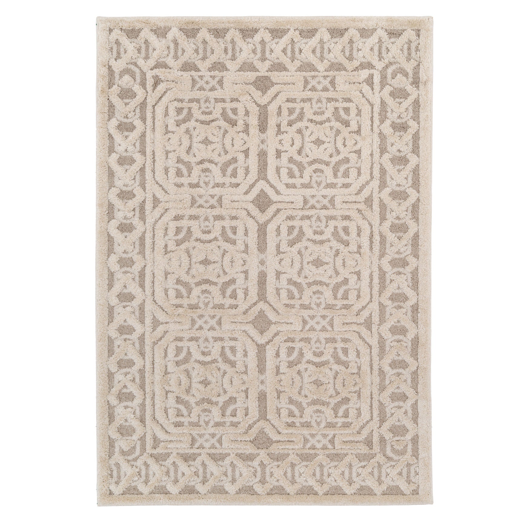 Beige White Heritage Rug - Meya