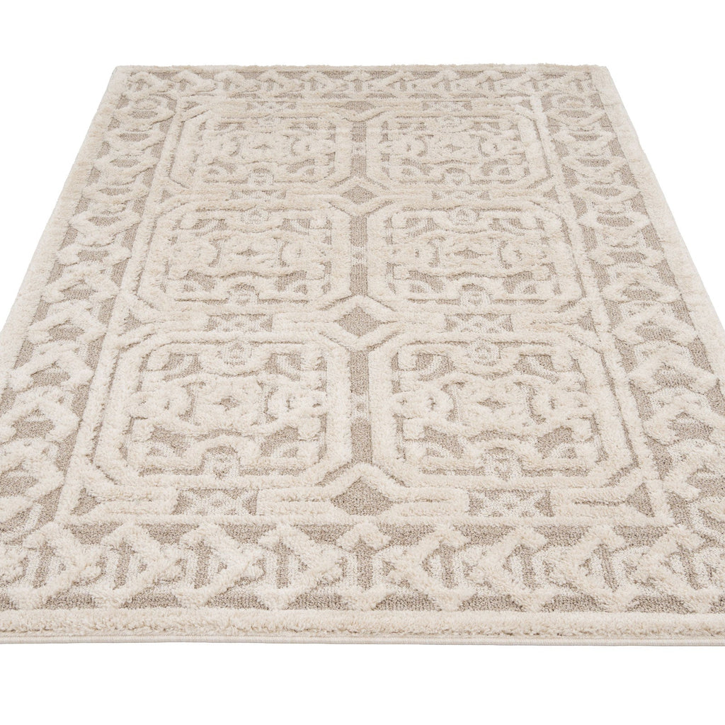 Beige White Heritage Rug - Meya