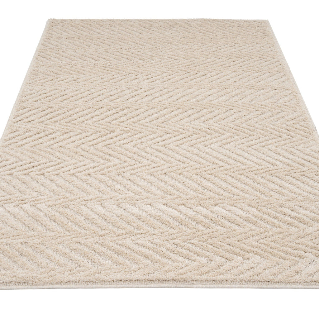 Warm White Chevron Rug - Sula