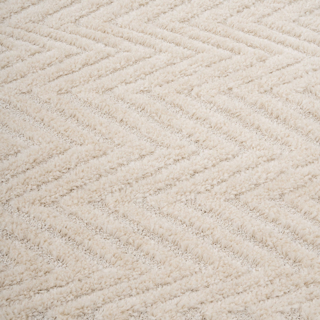 Warm White Chevron Rug - Sula