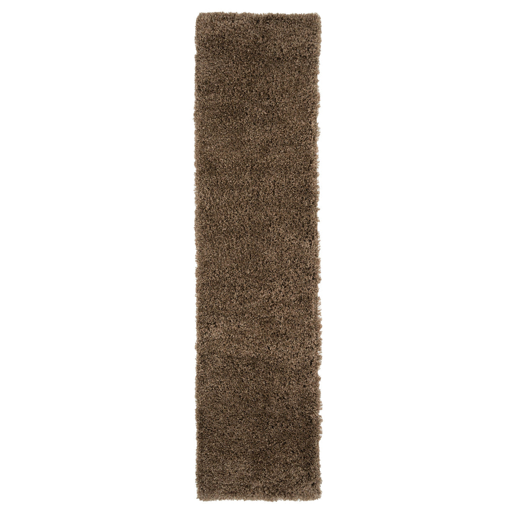 Soft Everyday Brown Shaggy Runner Rug