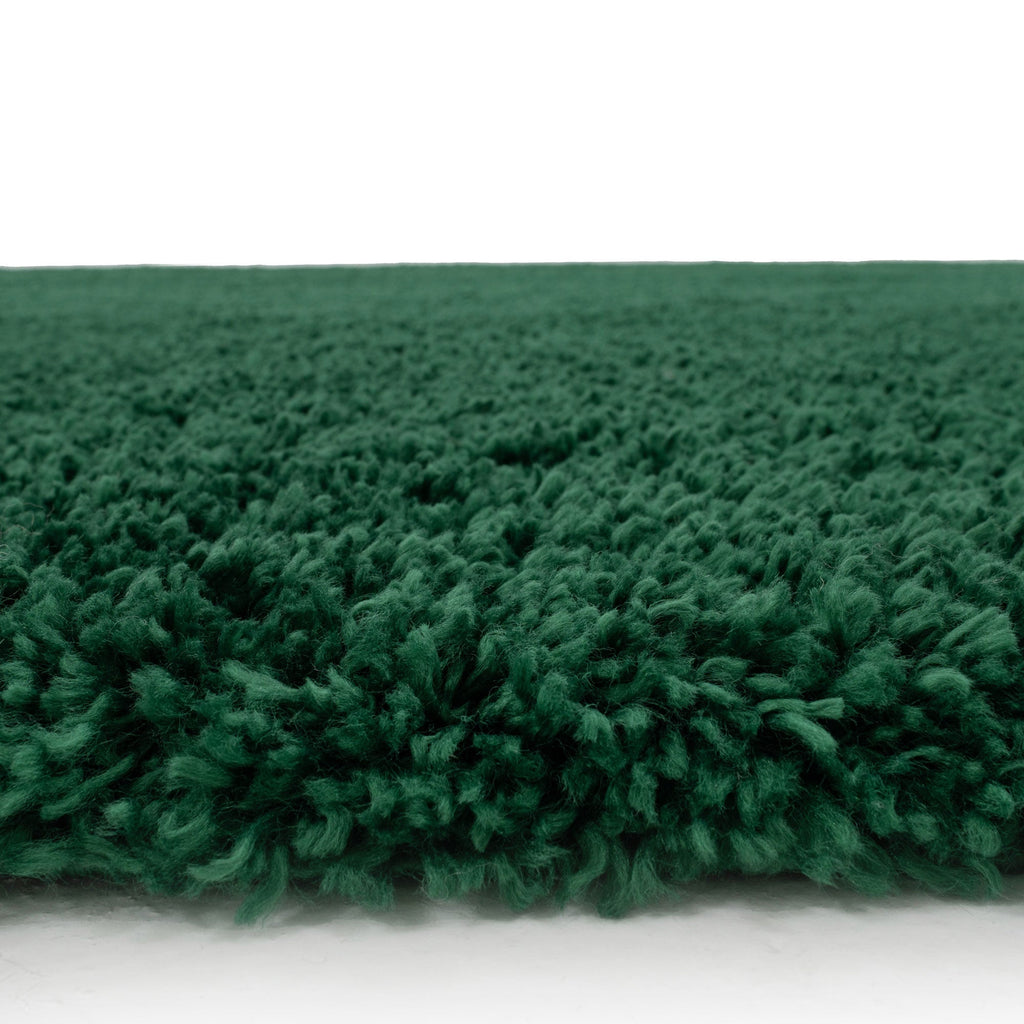 Soft Everyday Dark Green Shaggy Rug