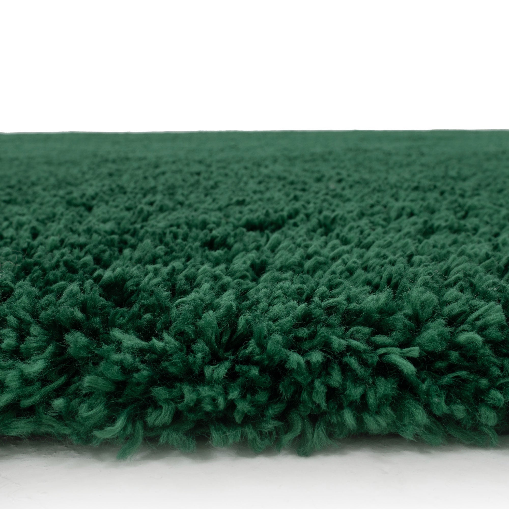 Soft Everyday Dark Green Shaggy Rug