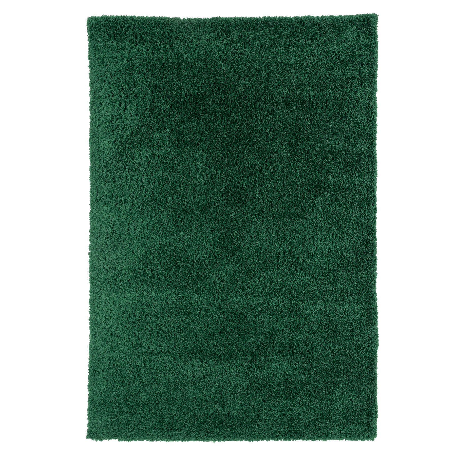 Soft Everyday Dark Green Shaggy Rug