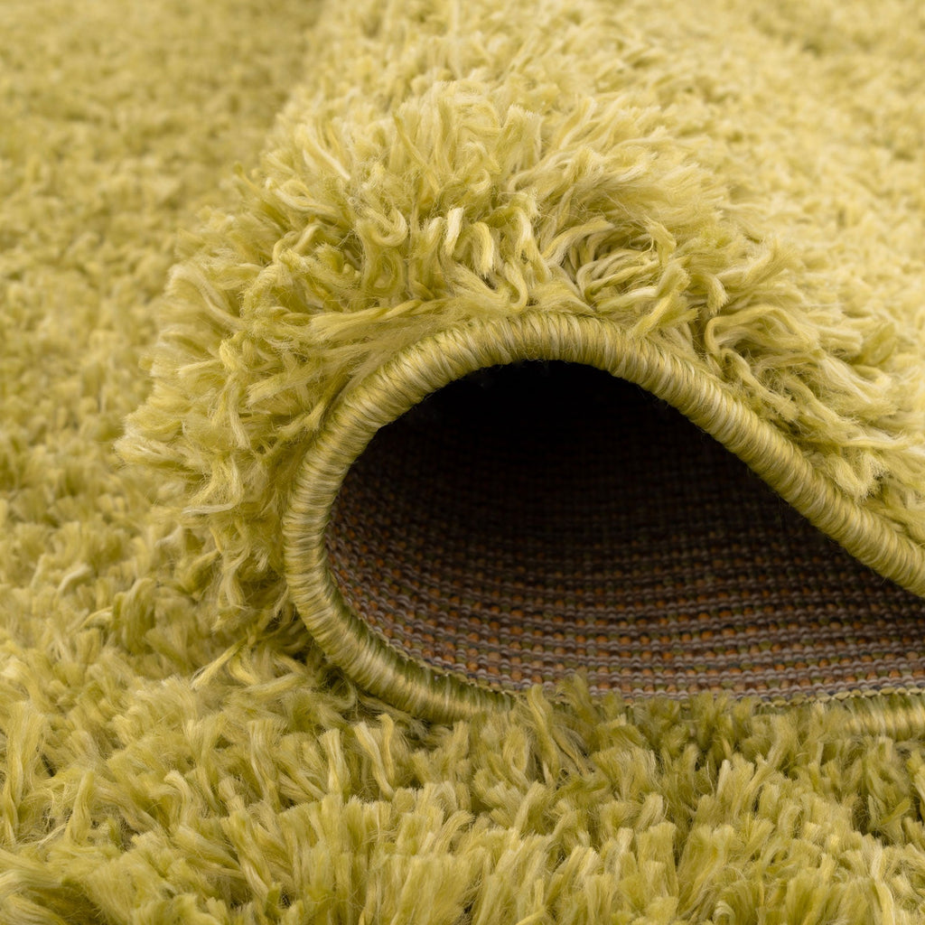 Soft Everyday Moss Green Shaggy Rug