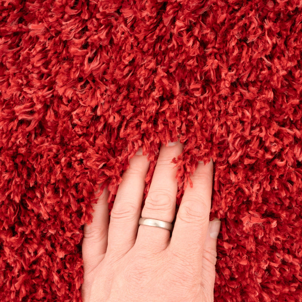 Soft Everyday Wine Shaggy Rug - Aspen