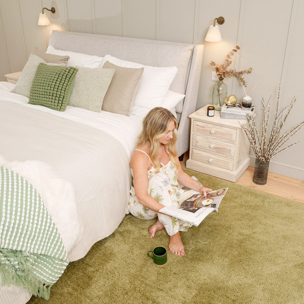 Premium Sage Green Shaggy Rug - Sage