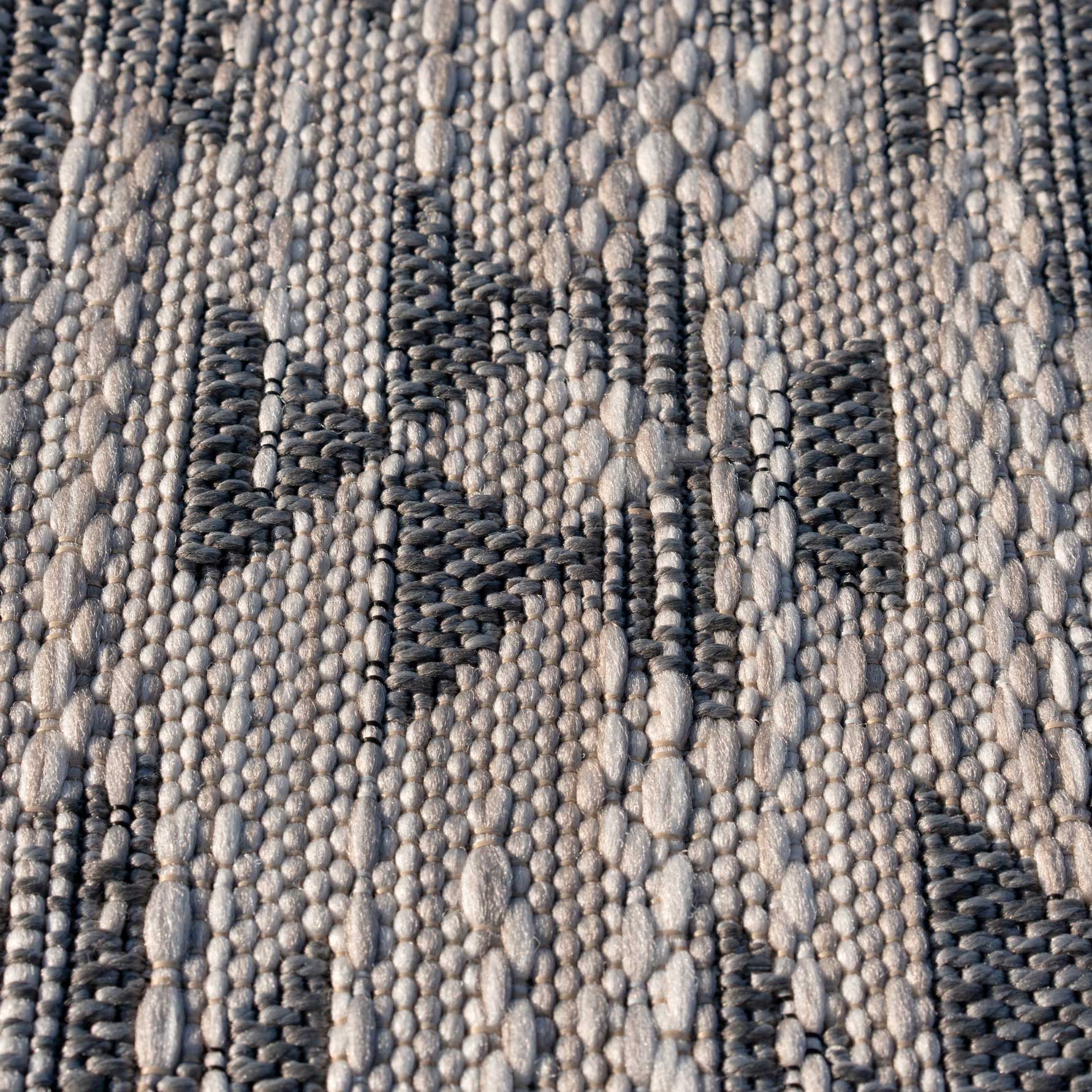 Grey Aztec Textured Flatweave Indoor Outdoor Area Rug - Pavillion