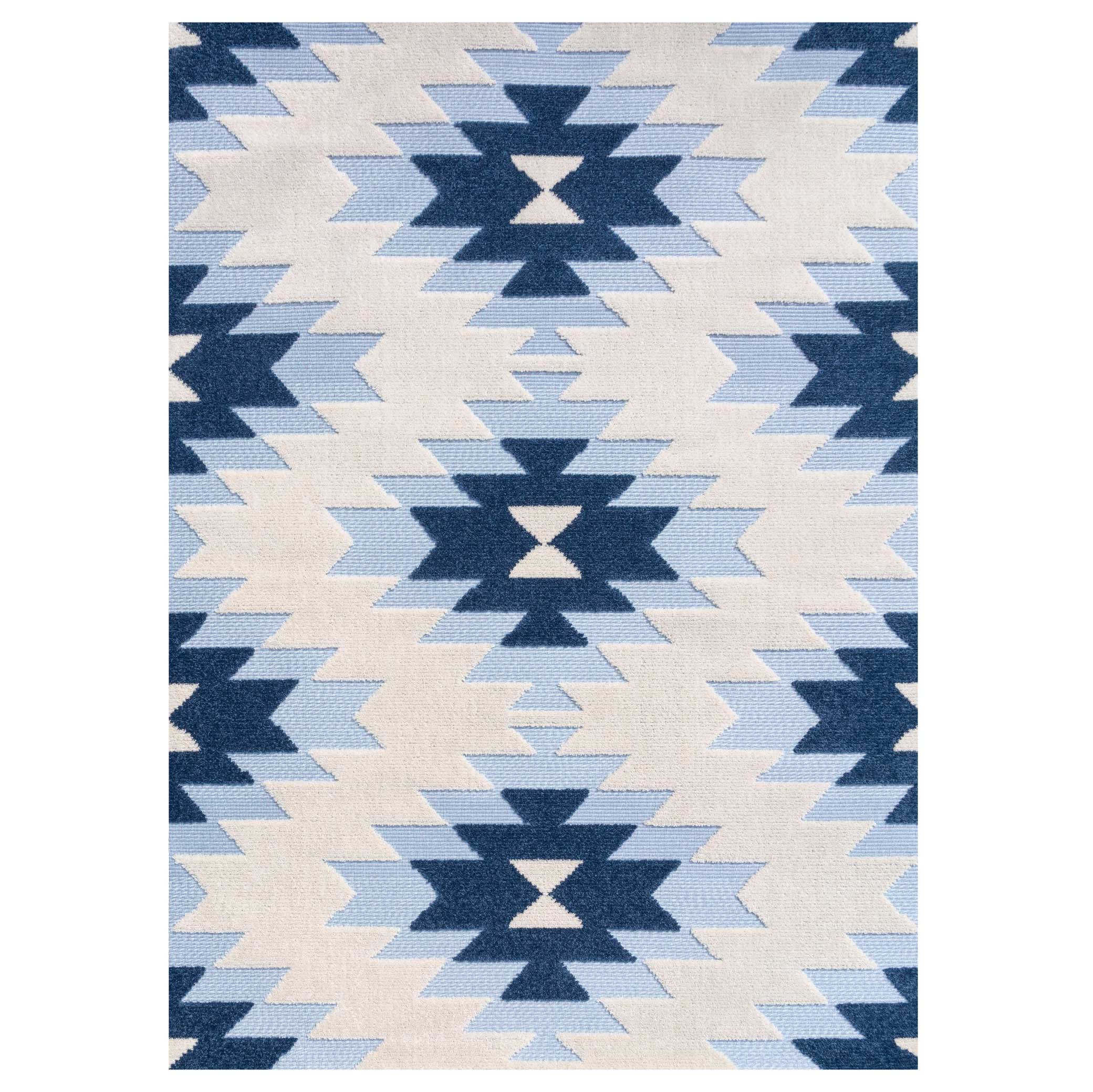 Light Blue Aztec Outdoor Area Rug - Bali