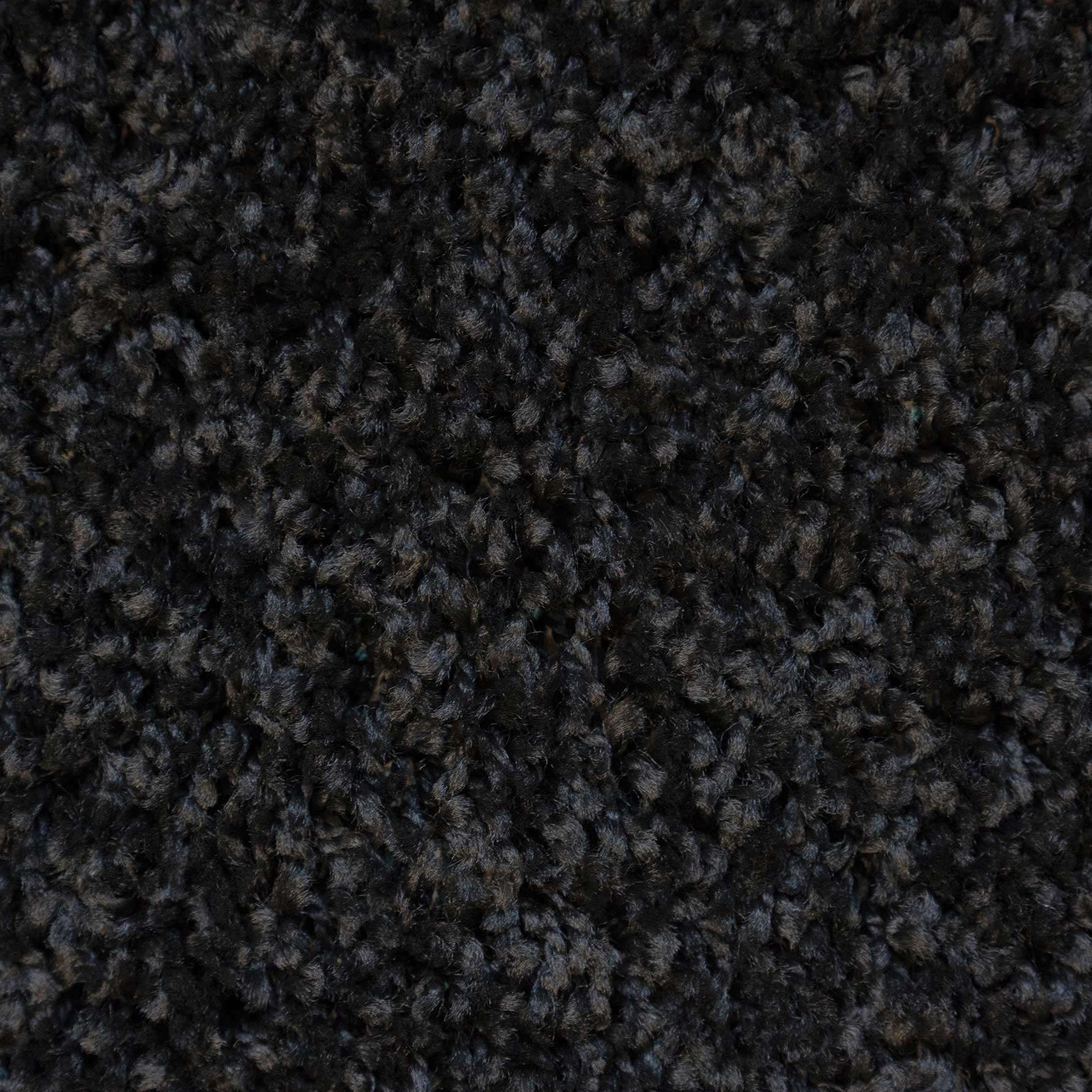 Super Soft Black Shaggy Runner Rug