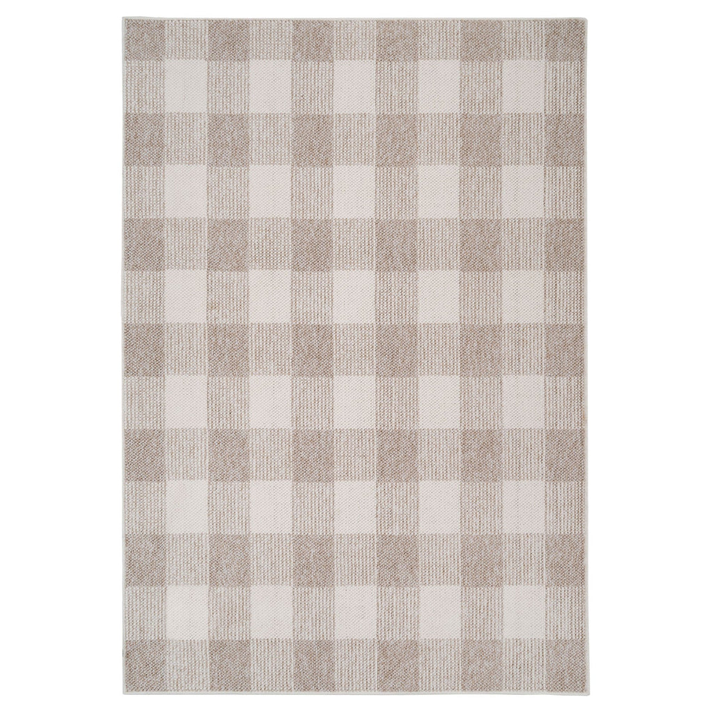 Chunky Beige Wool Style Rug - Etta