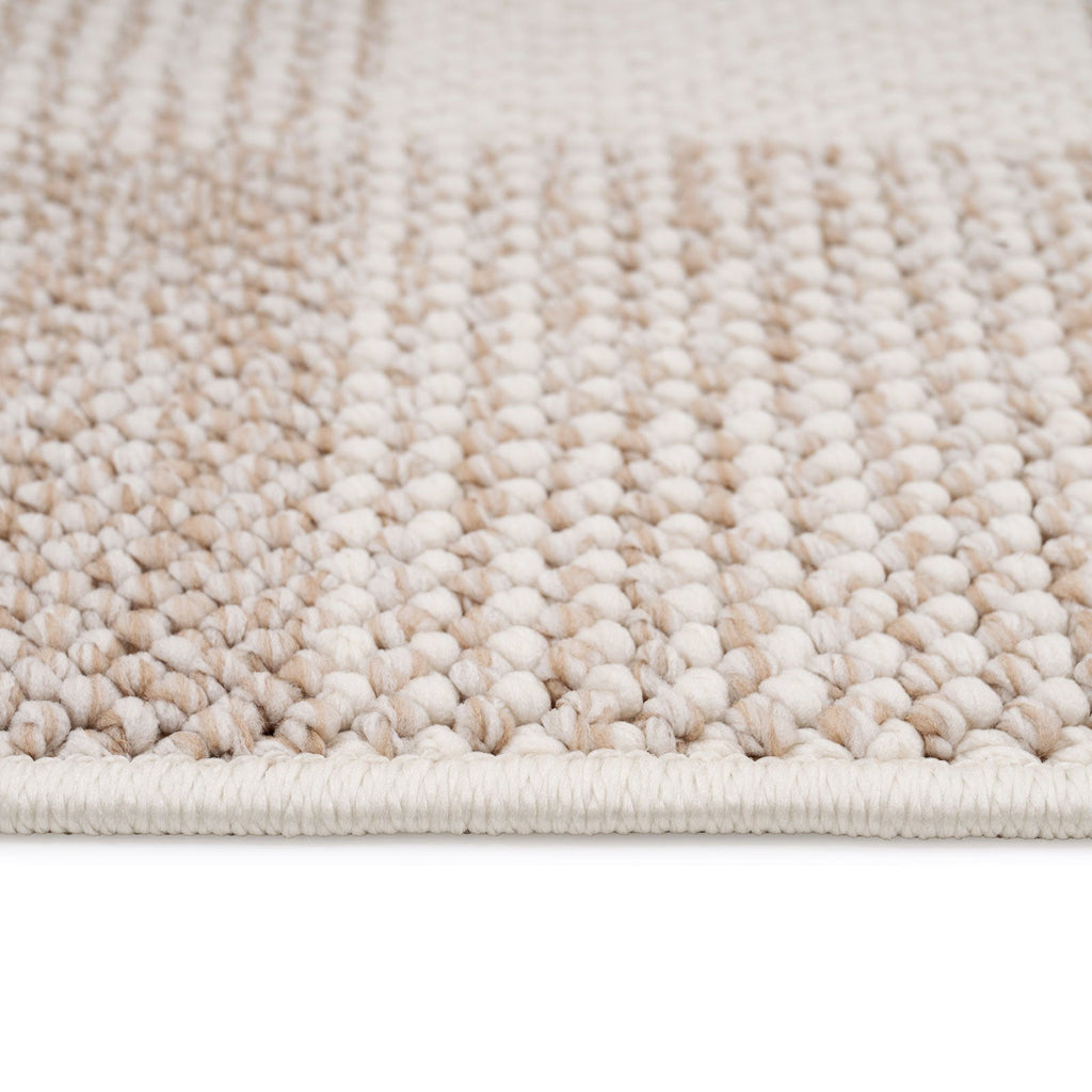 Chunky Beige Wool Style Rug - Etta