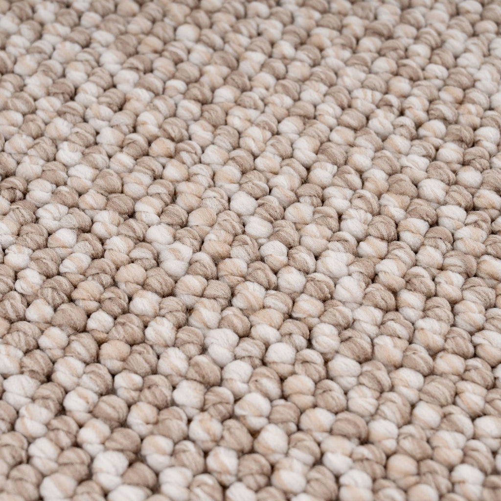 Beige Wool Style Runner Rug - Tala