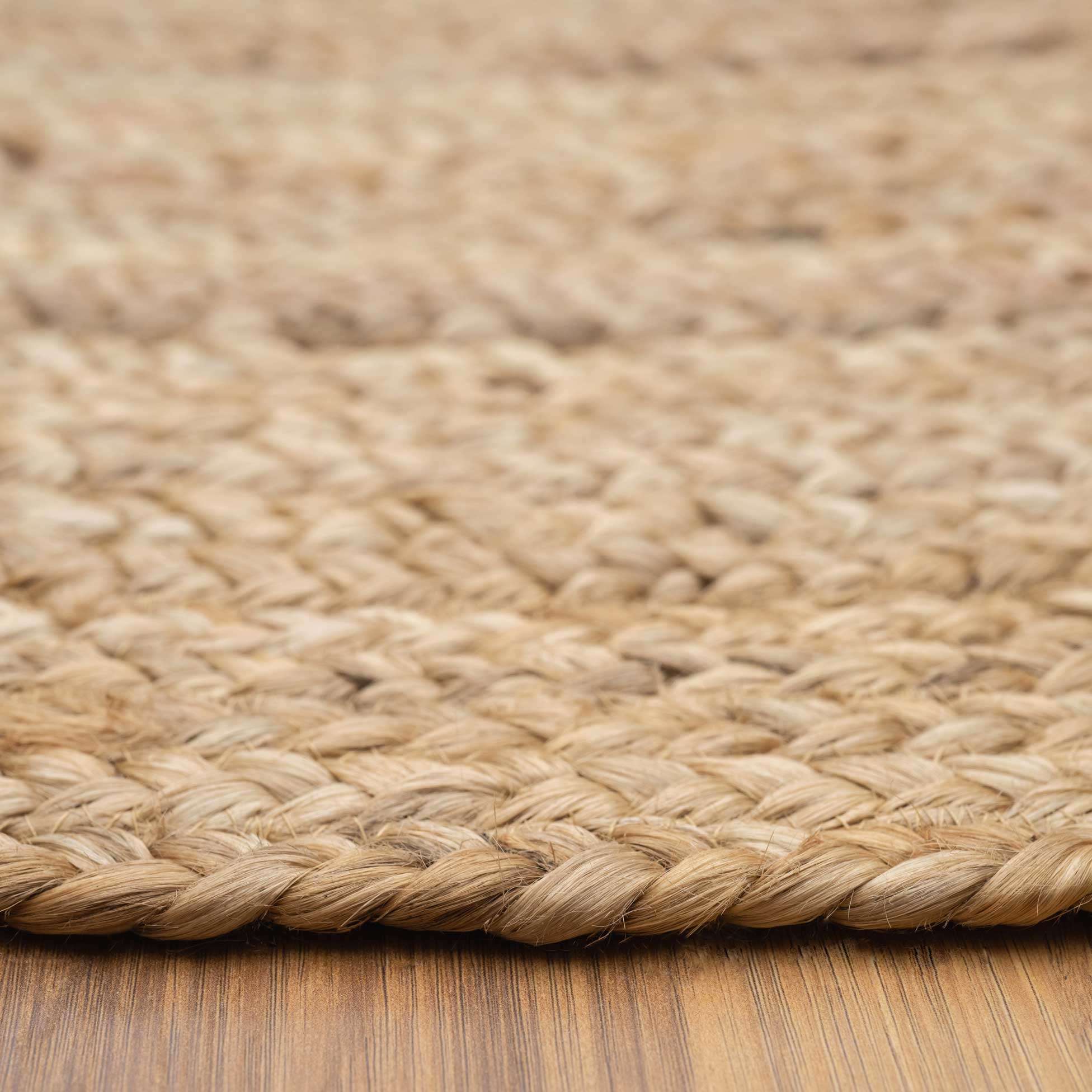 Rustic Jute Round Natural Circle Rug