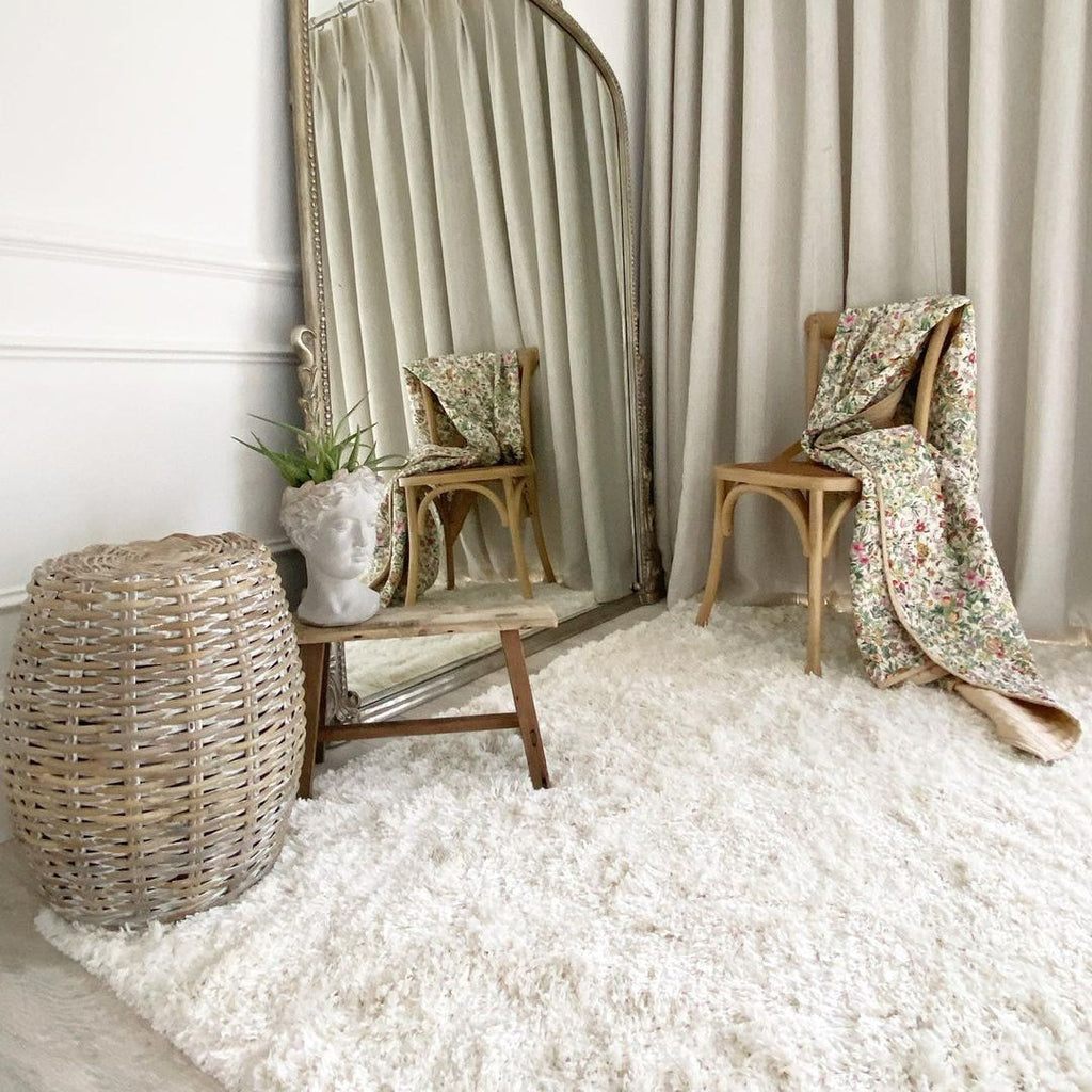 Soft Everyday Cream White Shaggy Rug