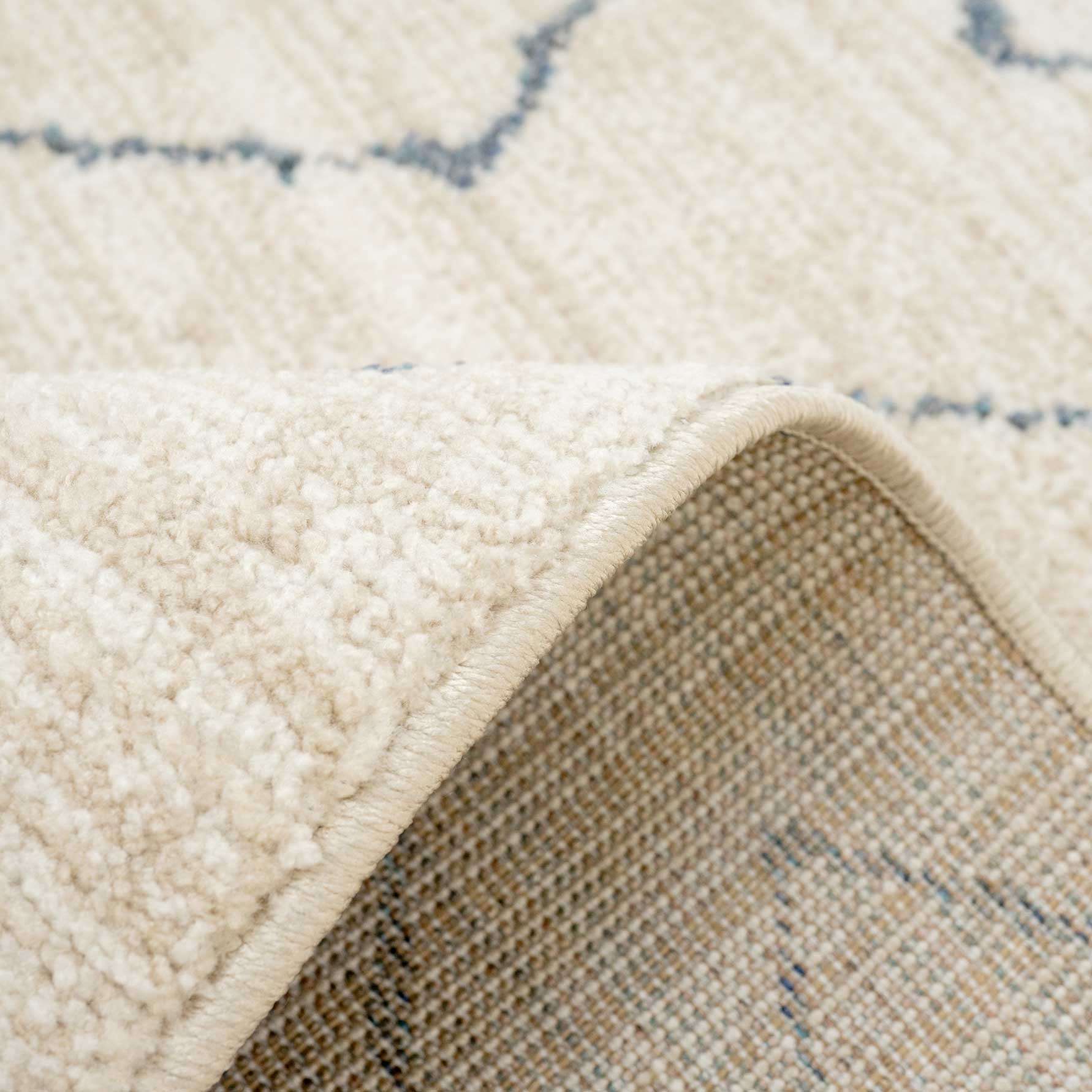 Cosy Soft Chevron Beige Moroccan Berber Bedroom Rug - Carlos