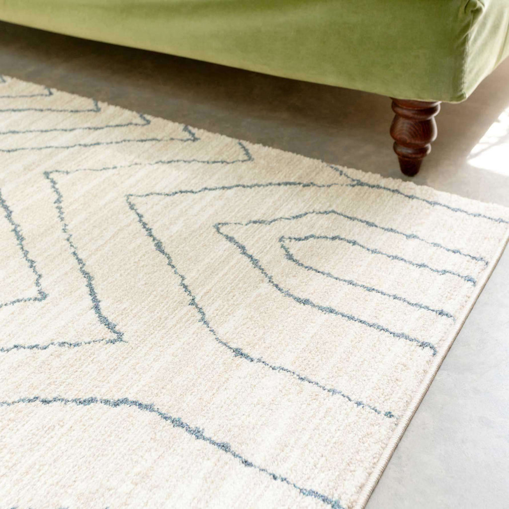 Cosy Soft Chevron Beige Moroccan Berber Bedroom Rug - Carlos