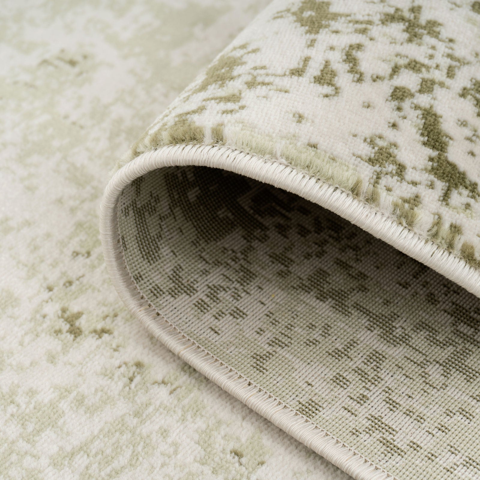 Sage Green Abstract Rug - Bella