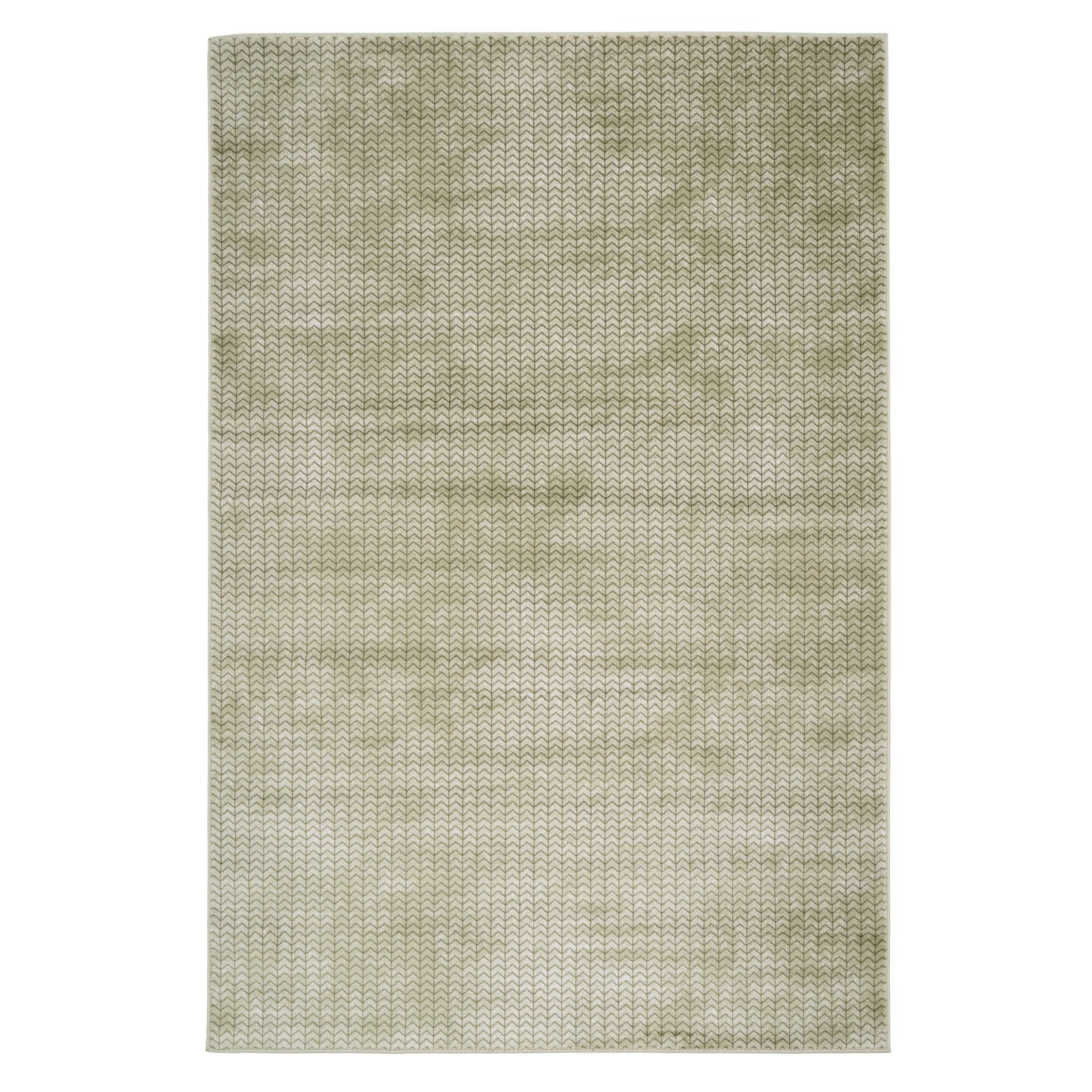 Soft Green Chevron Rug - Braided