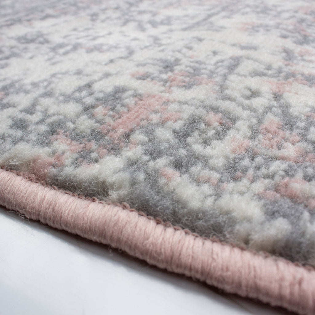 Pink Grey Distressed Extra Large Room Rug