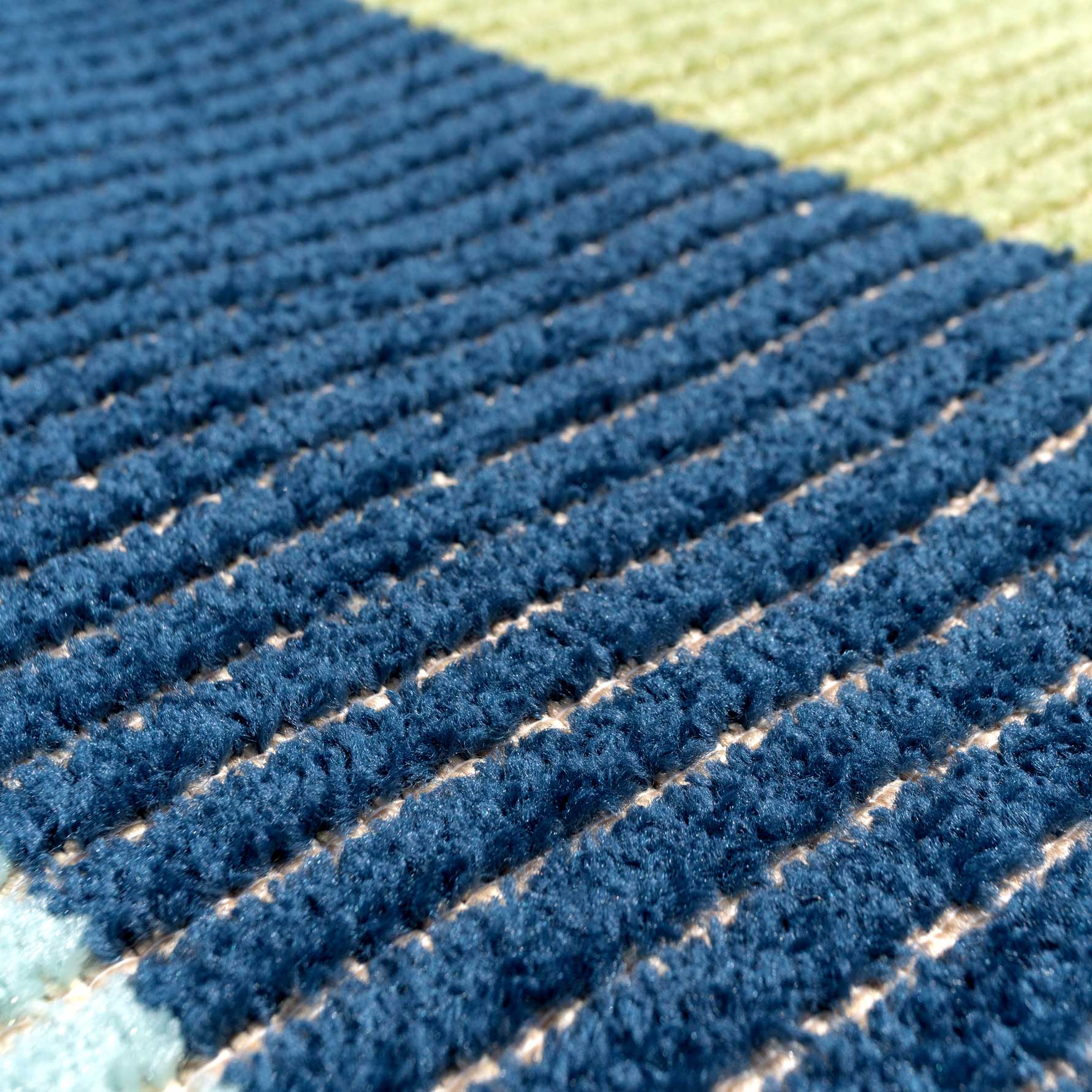 Blue Striped Indoor Outdoor Rug - Cordy