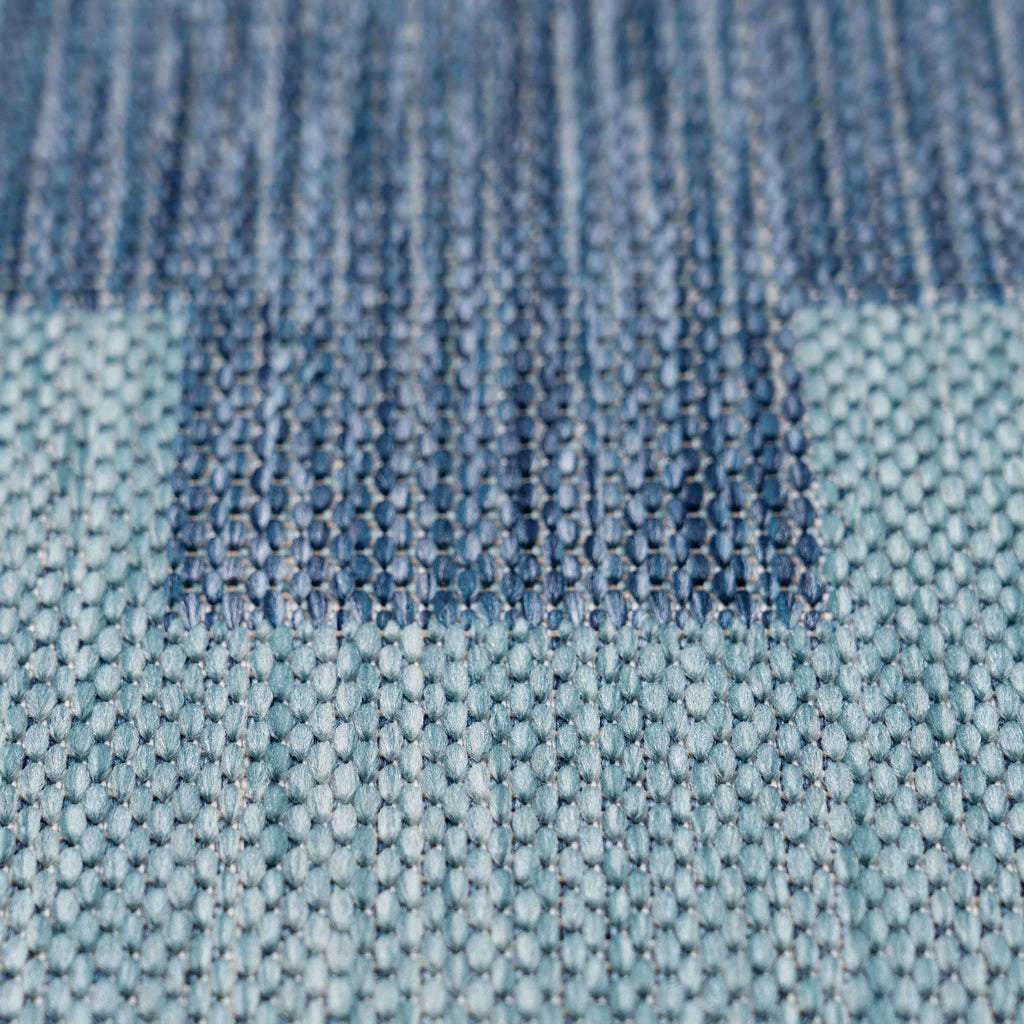 Blue Geometric Indoor Outdoor Area Rug - Shelly