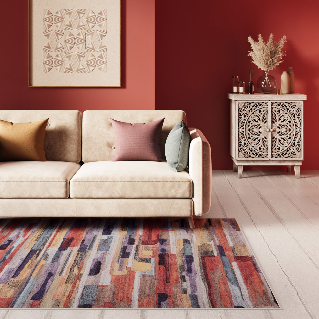 Washable Bathroom Mat - Blur