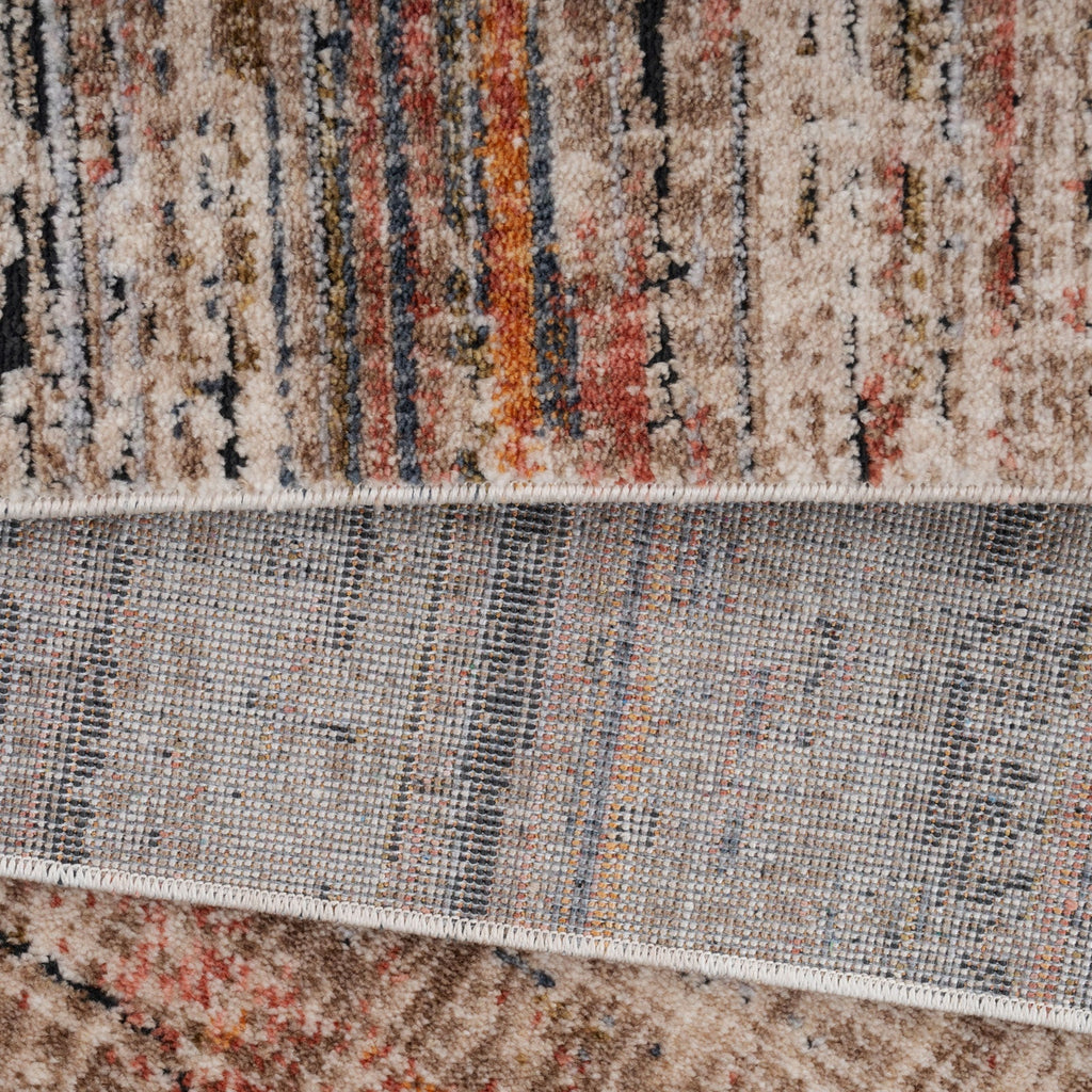 Multicolour Woven Border Runner Rug