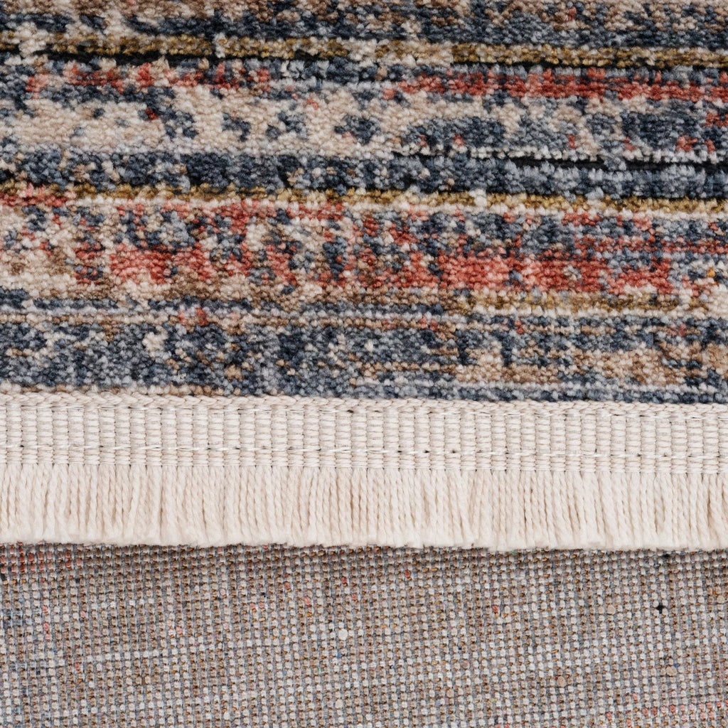 Multicolour Woven Border Runner Rug