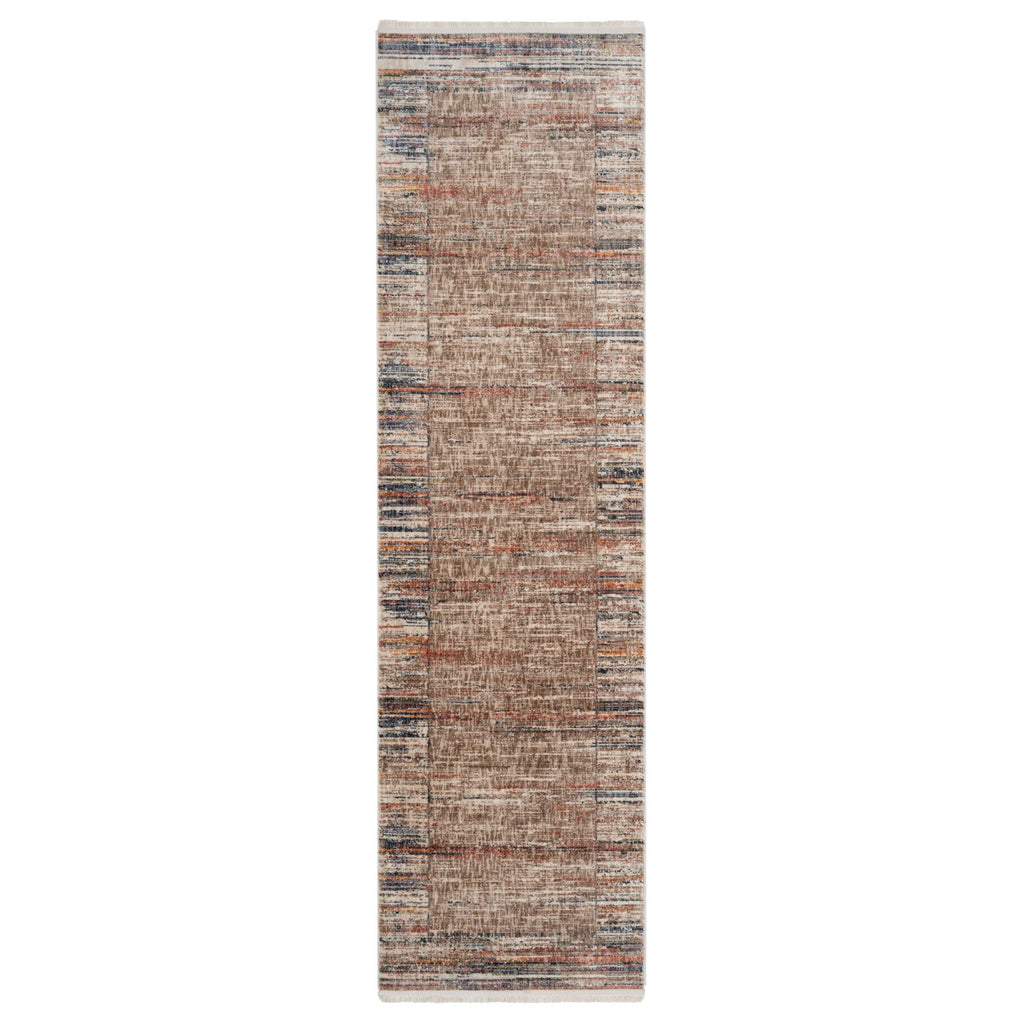 Multicolour Woven Border Rug - Alden