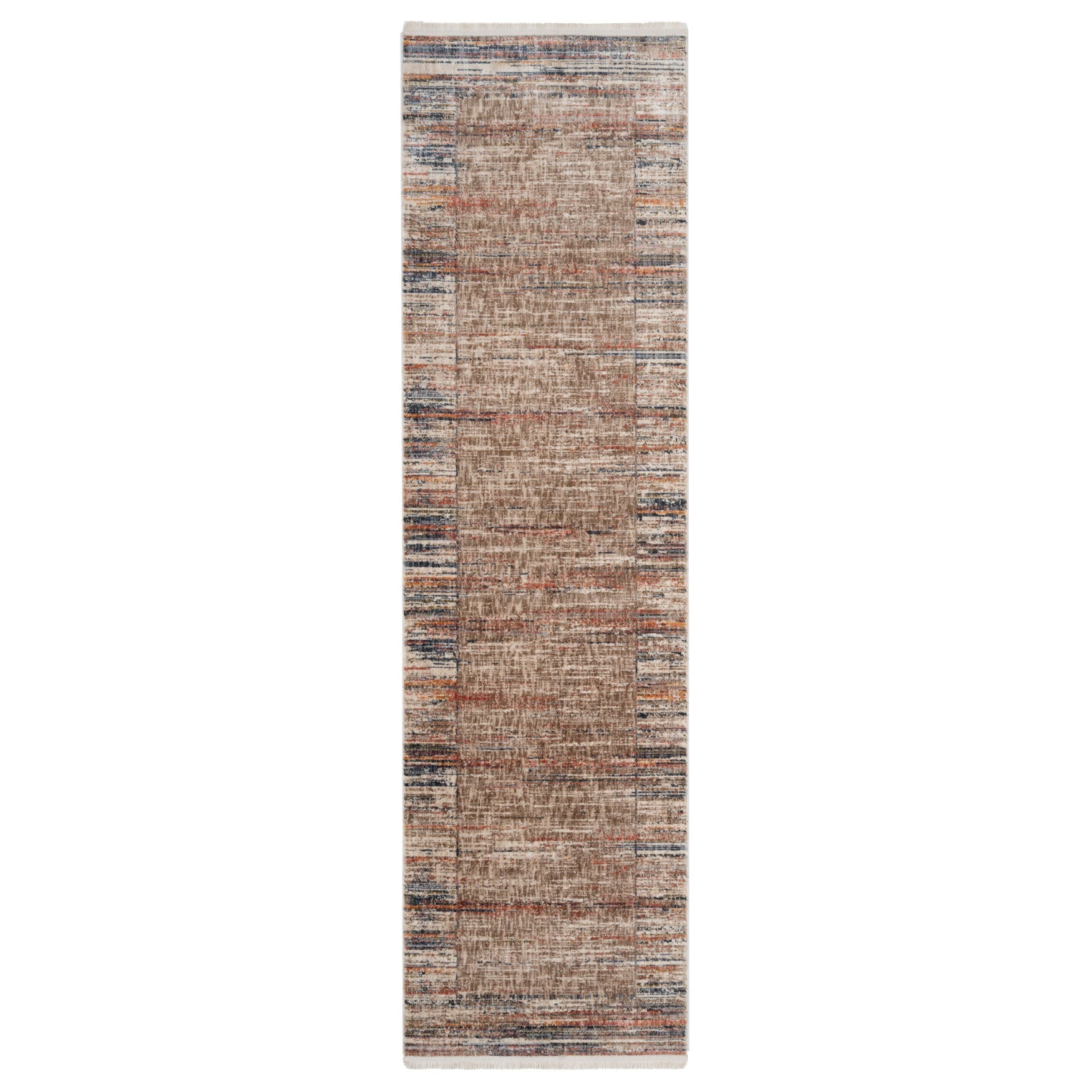 Multicolour Woven Border Rug - Alden