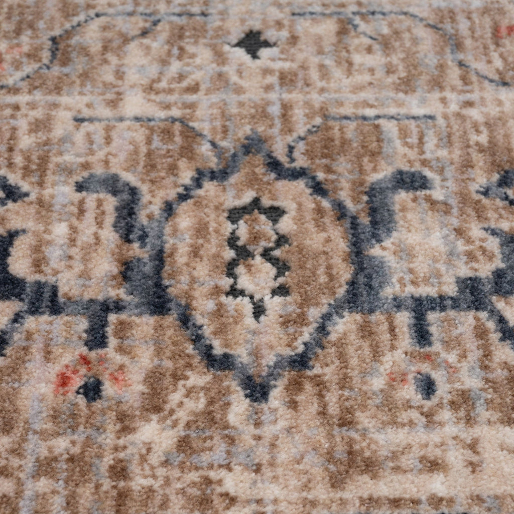Blue Terra Medallion Runner Rug