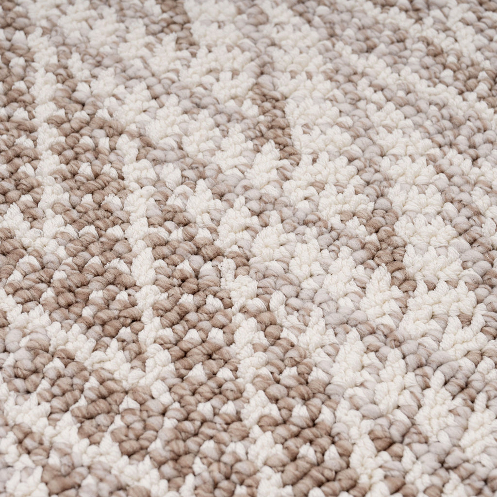 Grey Herringbone Area Rug - Noa