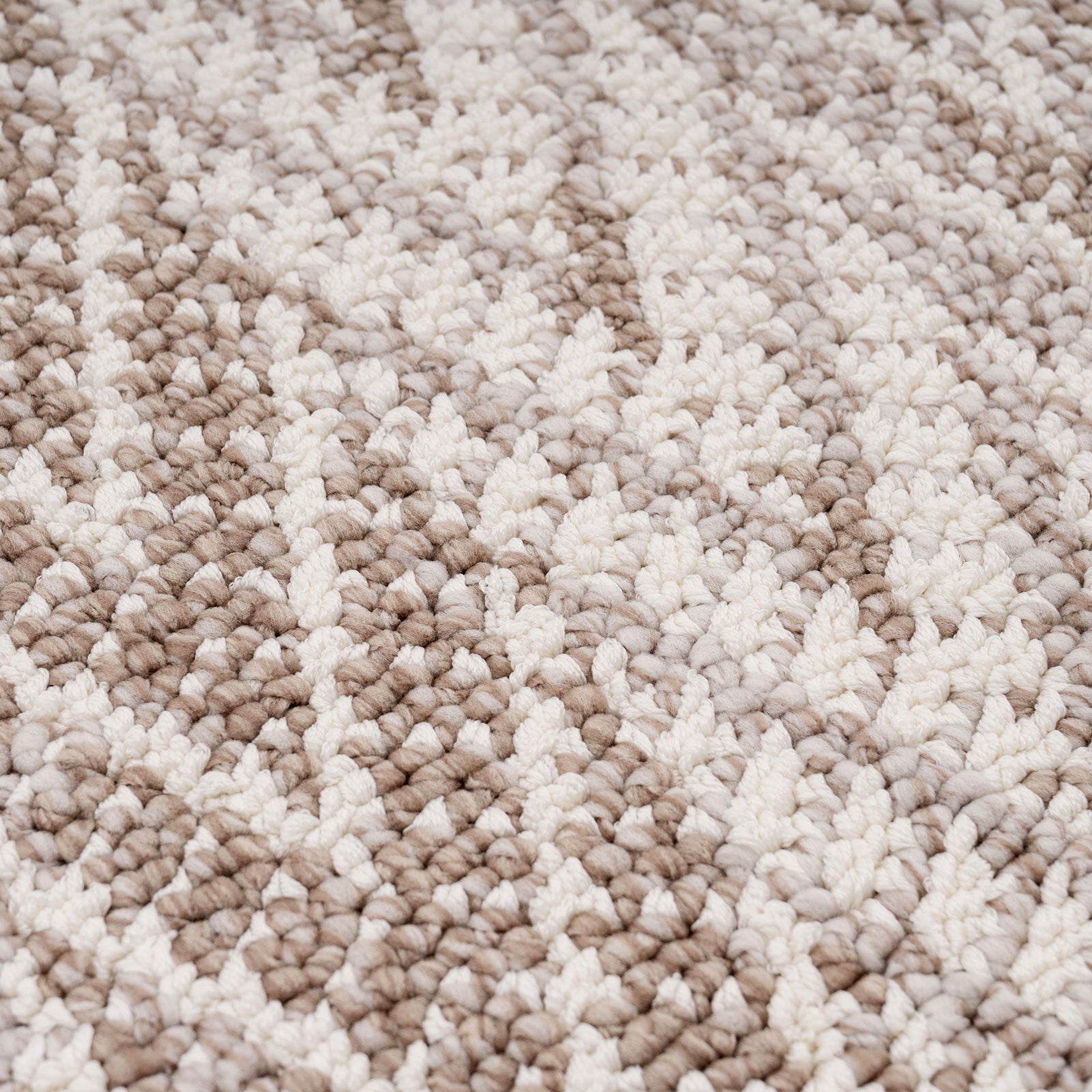 Grey Herringbone Area Rug - Noa