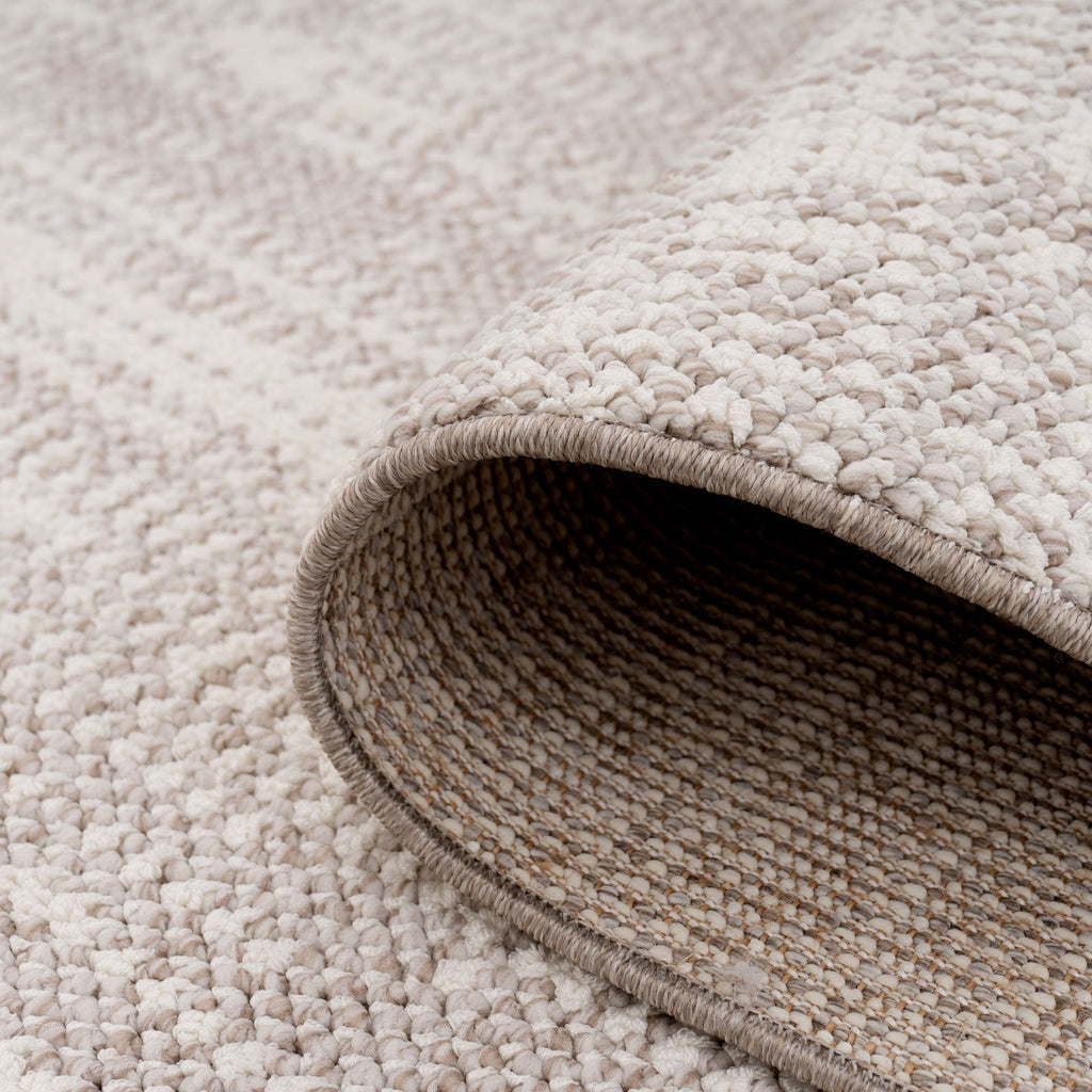 Beige Abstract Scandi Rug - Teva