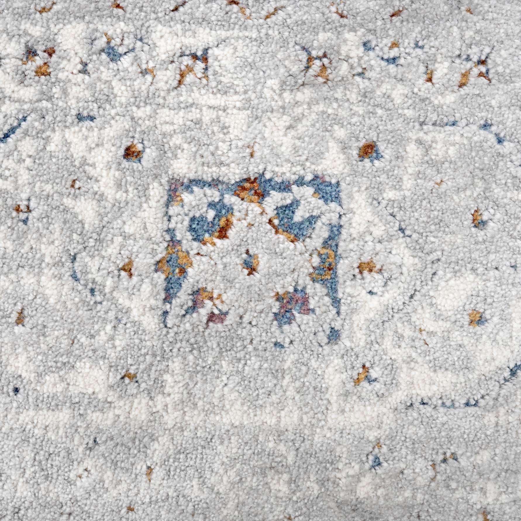 Vintage Grey Washed Effect Living Room Rug - Frank