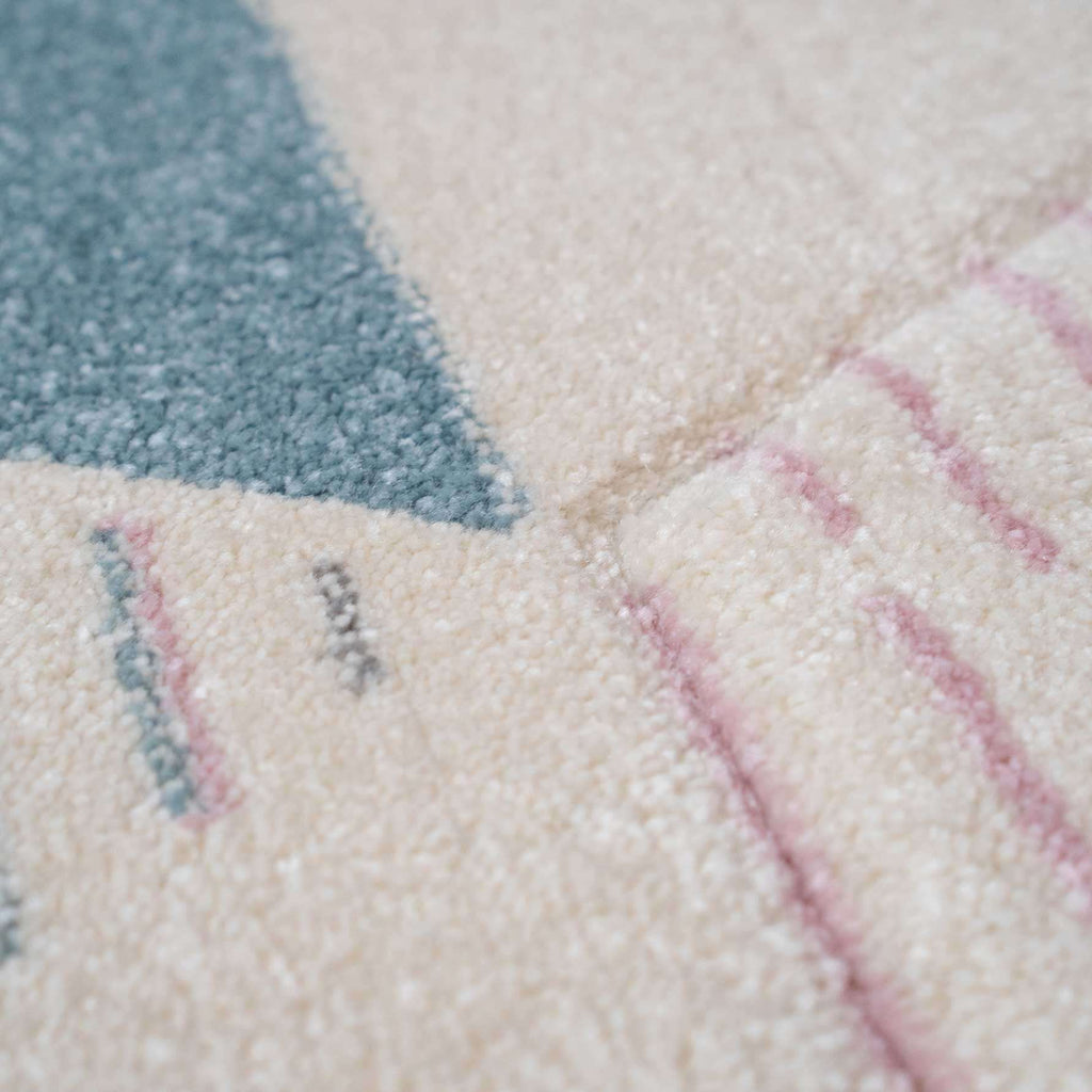 Pastel Pentagon Living Room Rug