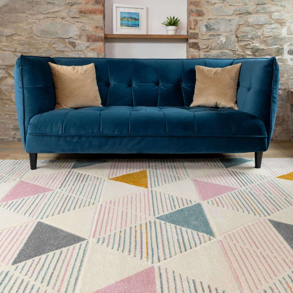 Pastel Pentagon Living Room Rug