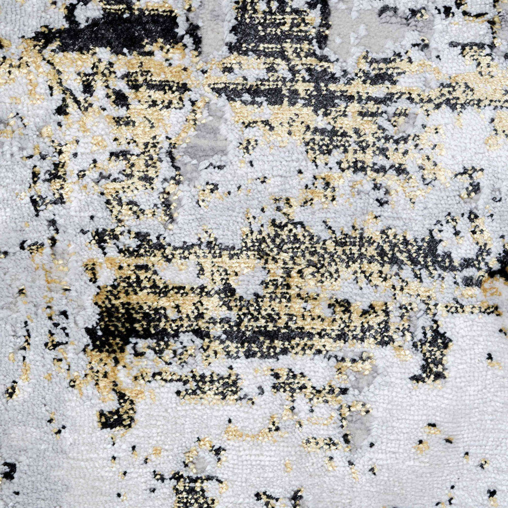 Modern Gold Abstract Distressed Living Room Rugs - Grace